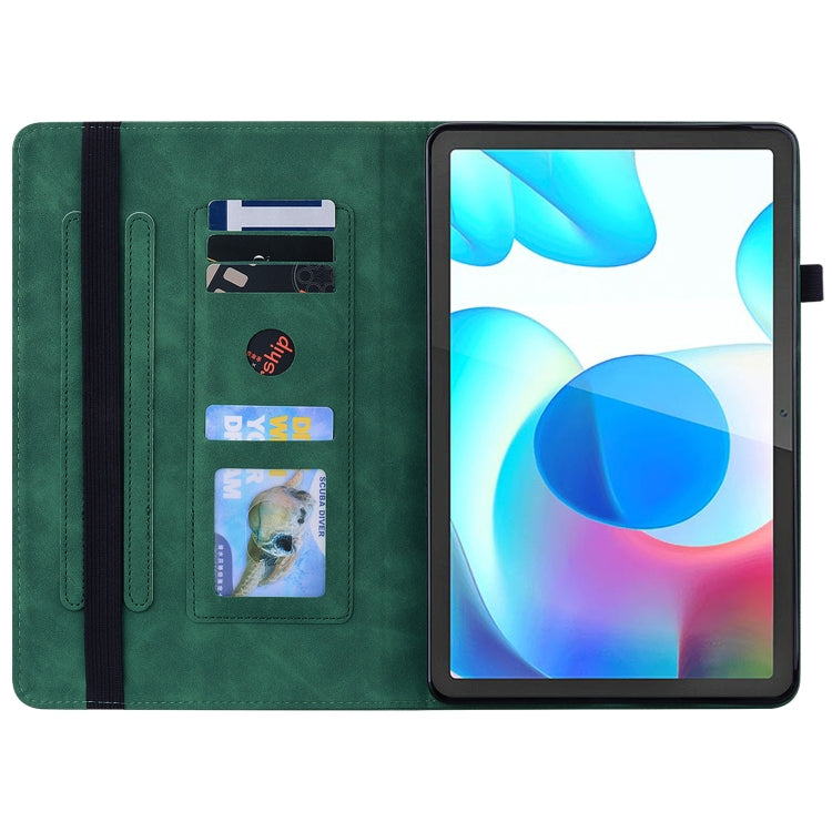 For OPPO Realme Pad 10.4 Skin Feel Solid Color Zipper Leather Tablet Case