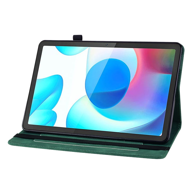 For OPPO Realme Pad 10.4 Skin Feel Solid Color Zipper Leather Tablet Case