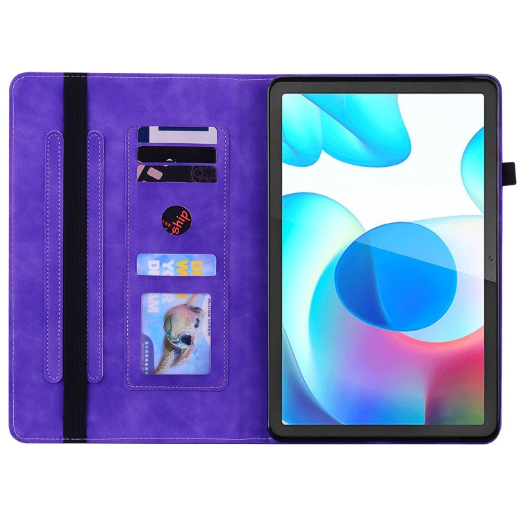 For OPPO Realme Pad 10.4 Skin Feel Solid Color Zipper Leather Tablet Case