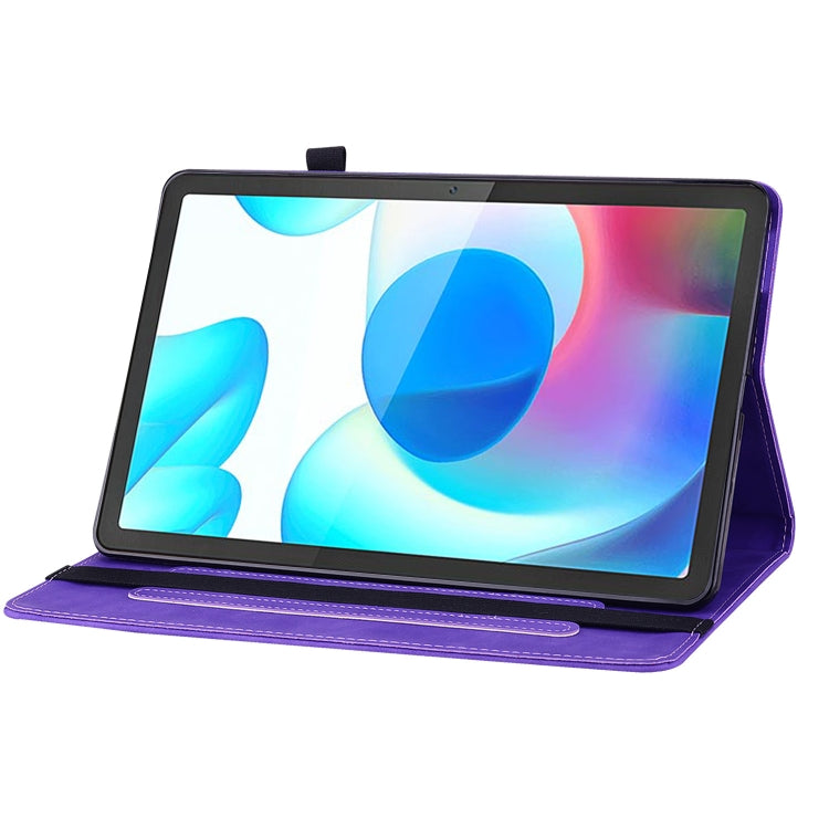 For OPPO Realme Pad 10.4 Skin Feel Solid Color Zipper Leather Tablet Case