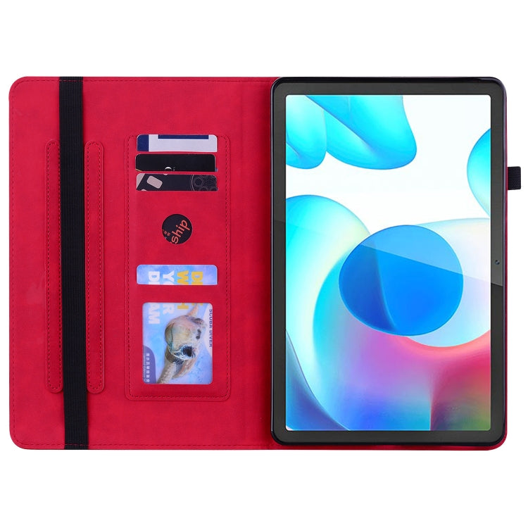 For OPPO Realme Pad 10.4 Skin Feel Solid Color Zipper Leather Tablet Case