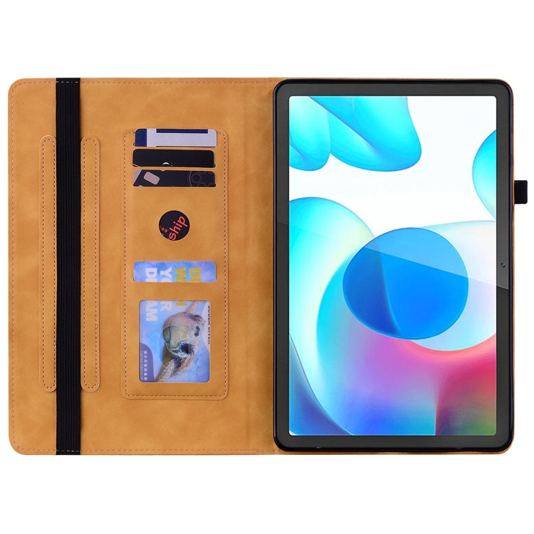For OPPO Realme Pad 10.4 Skin Feel Solid Color Zipper Leather Tablet Case