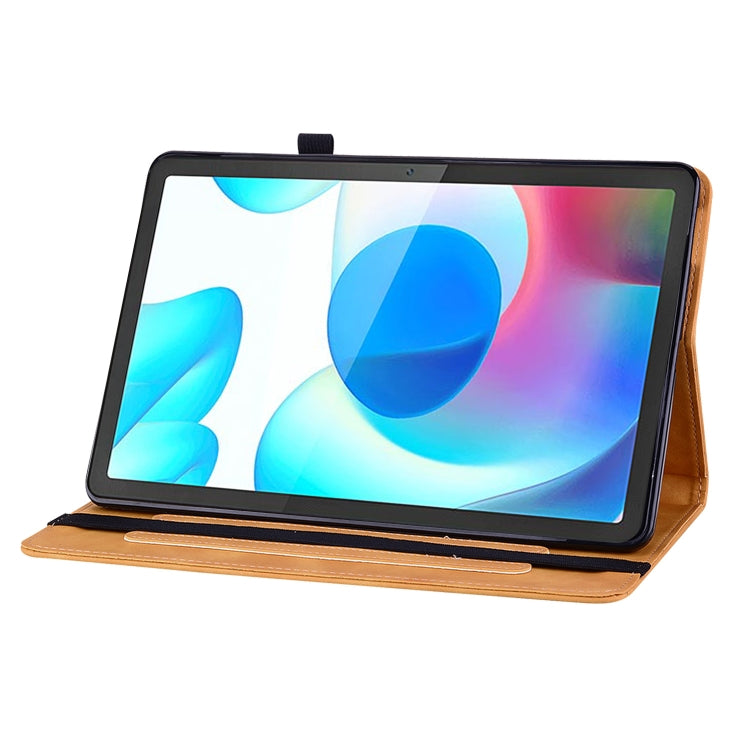 For OPPO Realme Pad 10.4 Skin Feel Solid Color Zipper Leather Tablet Case