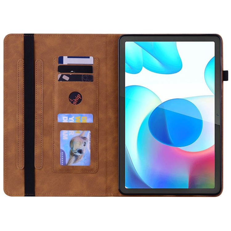For OPPO Realme Pad 10.4 Skin Feel Solid Color Zipper Leather Tablet Case