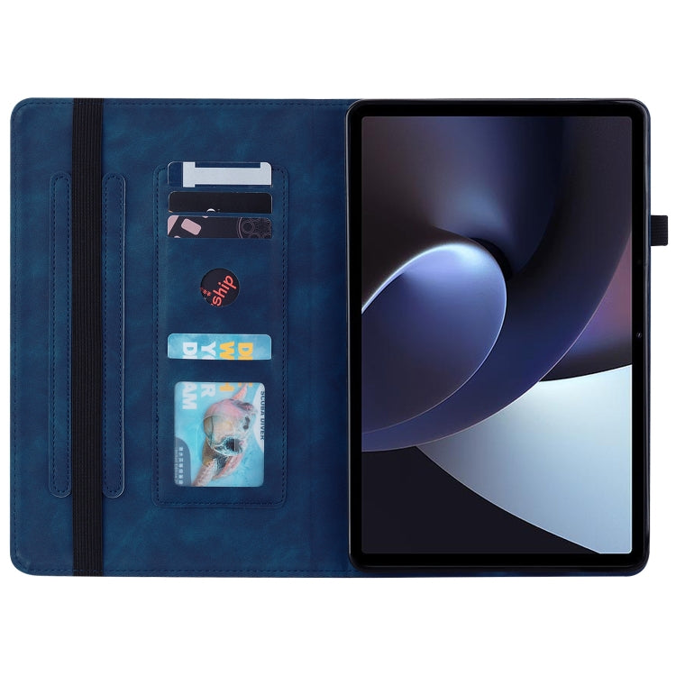 For OPPO Pad 11 Skin Feel Solid Color Zipper Leather Tablet Case