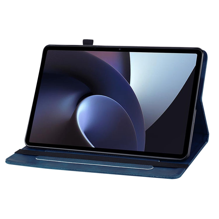For OPPO Pad 11 Skin Feel Solid Color Zipper Leather Tablet Case