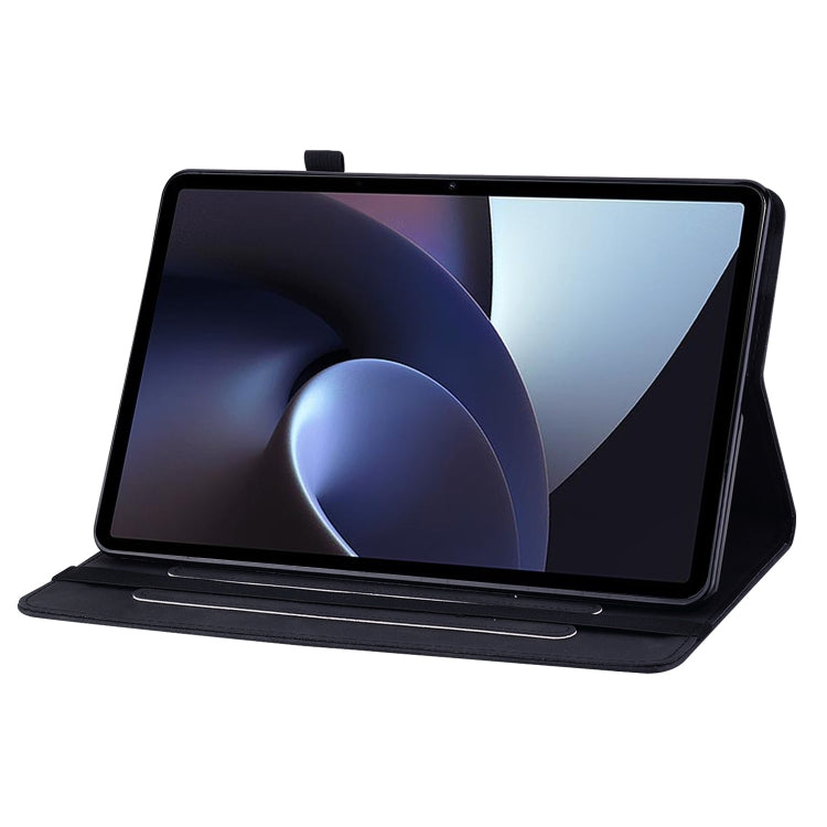 For OPPO Pad 11 Skin Feel Solid Color Zipper Leather Tablet Case
