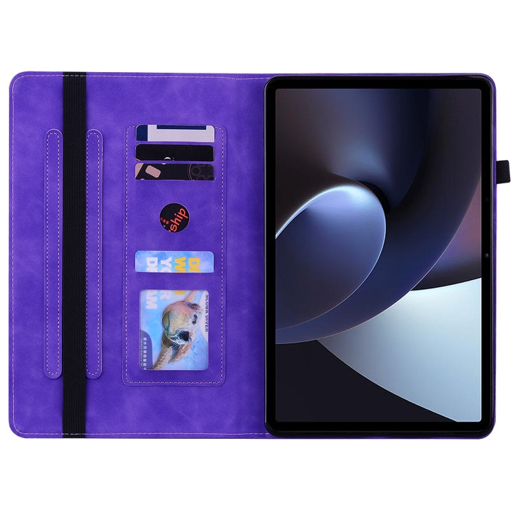 For OPPO Pad 11 Skin Feel Solid Color Zipper Leather Tablet Case