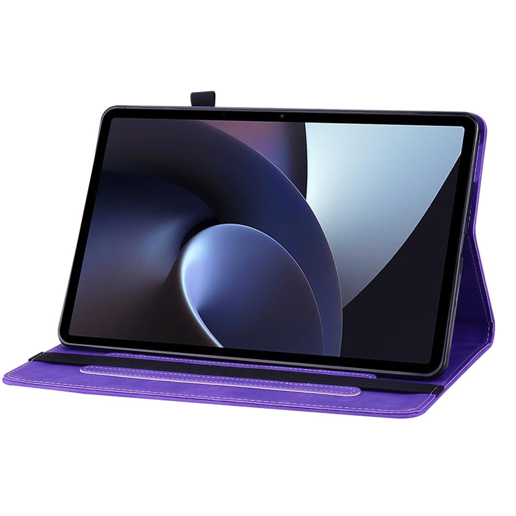 For OPPO Pad 11 Skin Feel Solid Color Zipper Leather Tablet Case