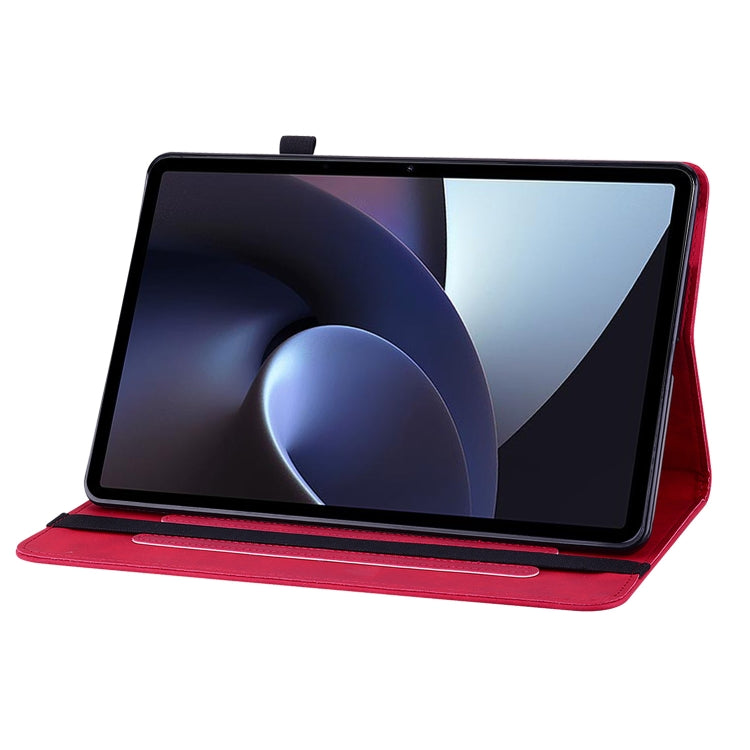 For OPPO Pad 11 Skin Feel Solid Color Zipper Leather Tablet Case