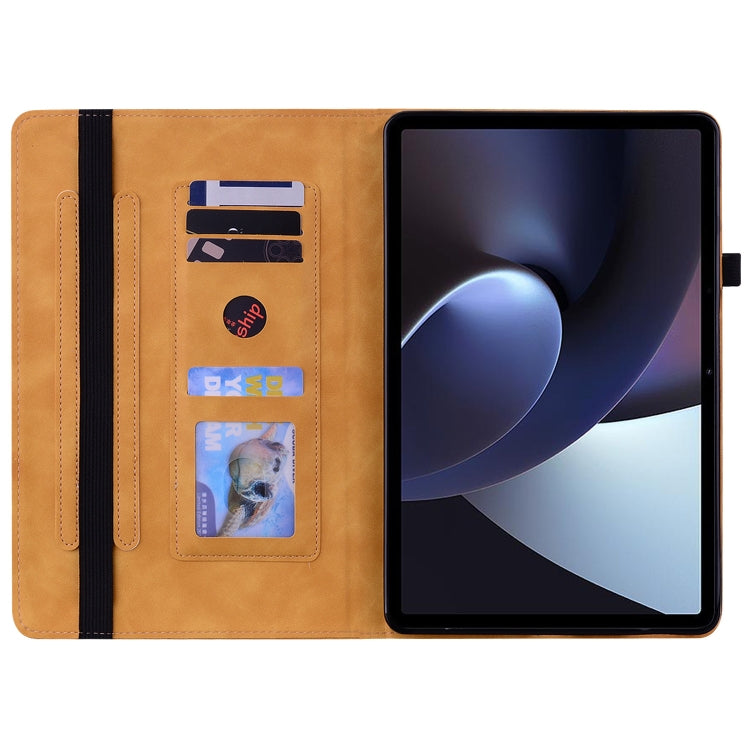 For OPPO Pad 11 Skin Feel Solid Color Zipper Leather Tablet Case