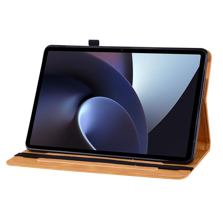 For OPPO Pad 11 Skin Feel Solid Color Zipper Leather Tablet Case
