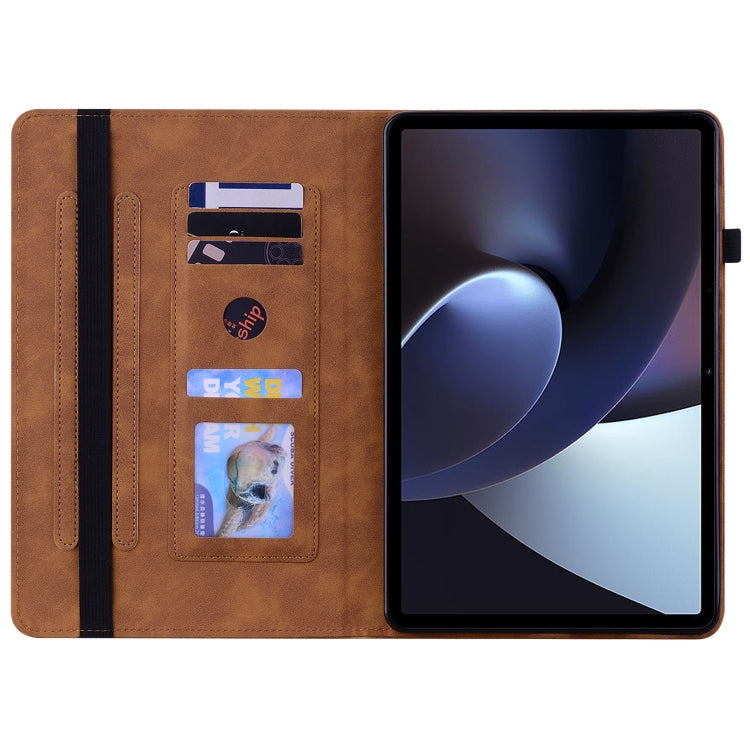 For OPPO Pad 11 Skin Feel Solid Color Zipper Leather Tablet Case