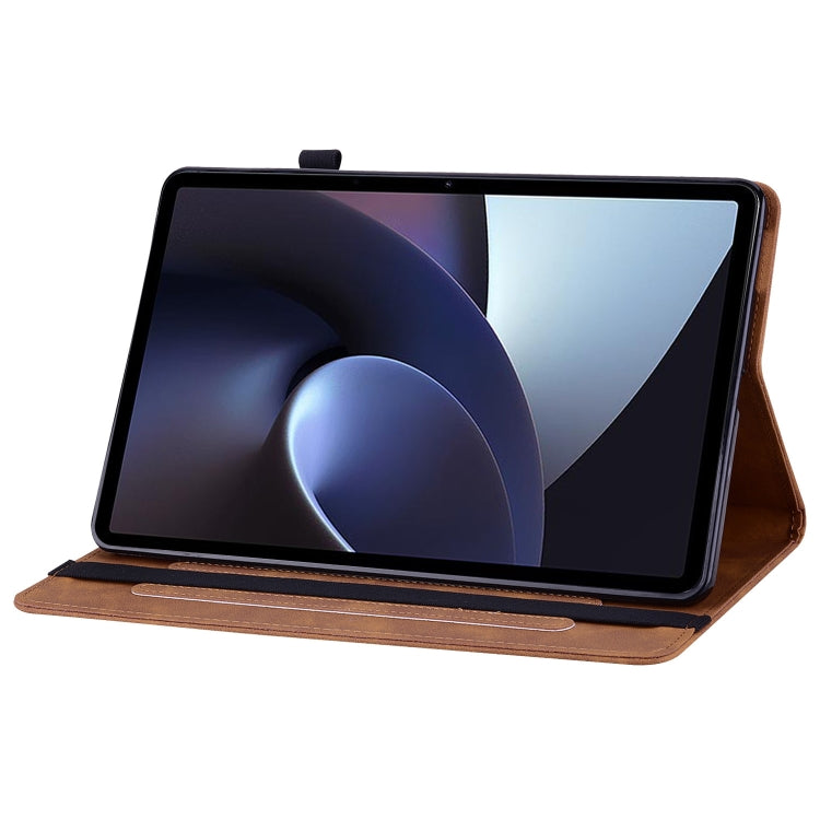 For OPPO Pad 11 Skin Feel Solid Color Zipper Leather Tablet Case