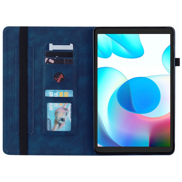 For OPPO Realme Pad mini 8.7 Skin Feel Solid Color Zipper Leather Tablet Case