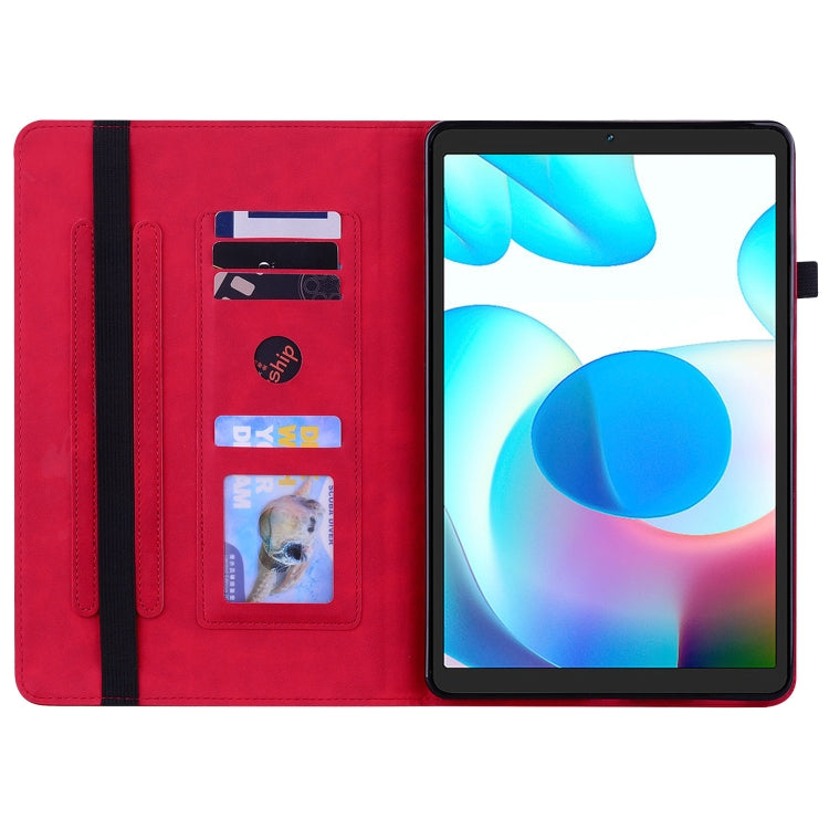 For OPPO Realme Pad mini 8.7 Skin Feel Solid Color Zipper Leather Tablet Case