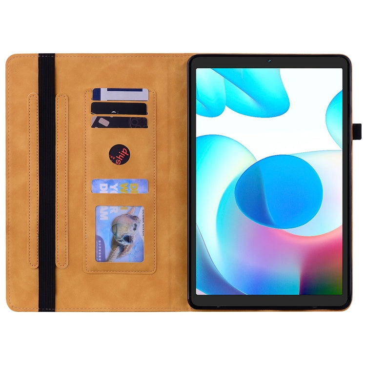 For OPPO Realme Pad mini 8.7 Skin Feel Solid Color Zipper Leather Tablet Case
