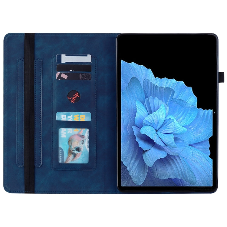 For vivo Pad 11 2022 Skin Feel Solid Color Zipper Leather Tablet Case