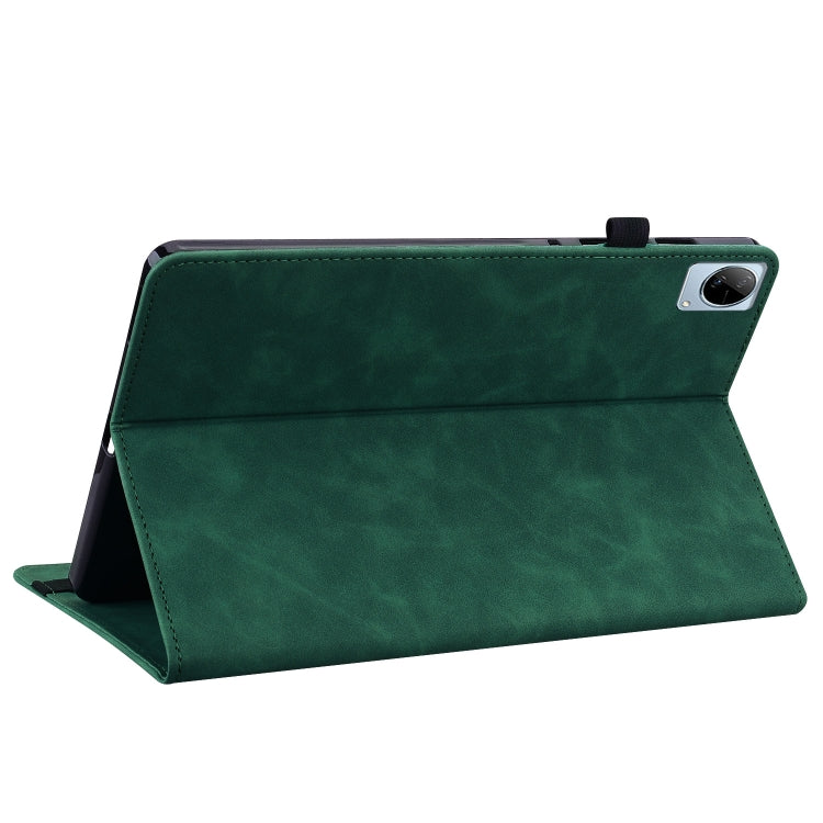 For vivo Pad 11 2022 Skin Feel Solid Color Zipper Leather Tablet Case