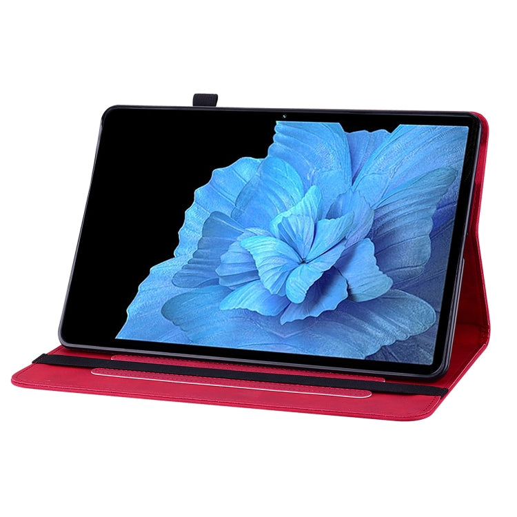 For vivo Pad 11 2022 Skin Feel Solid Color Zipper Leather Tablet Case