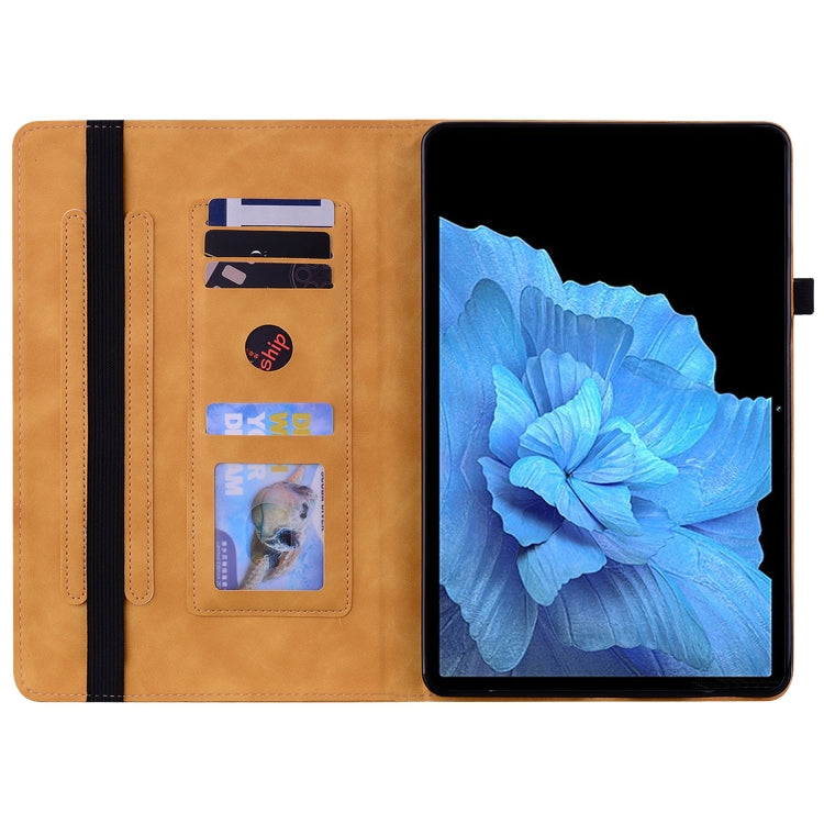 For vivo Pad 11 2022 Skin Feel Solid Color Zipper Leather Tablet Case