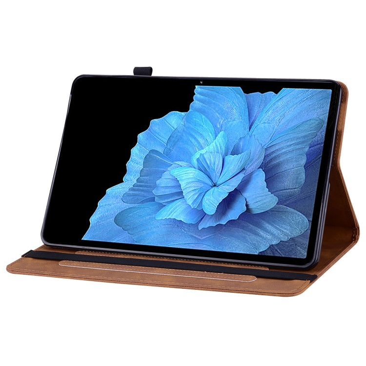 For vivo Pad 11 2022 Skin Feel Solid Color Zipper Leather Tablet Case
