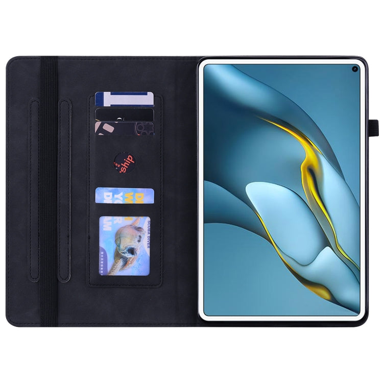 For Huawei MatePad Pro 10.8 2021 / 2018 Skin Feel Solid Color Zipper Leather Tablet Case