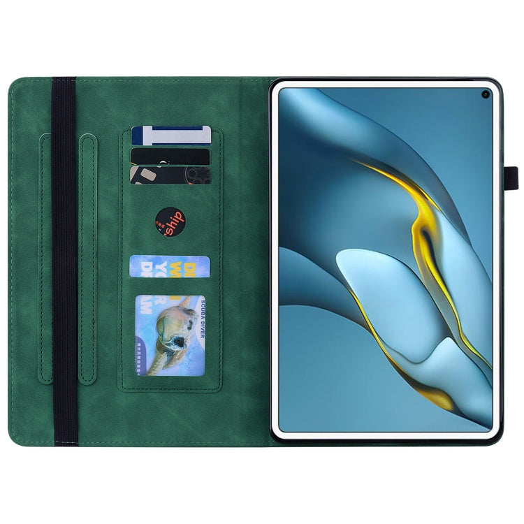 For Huawei MatePad Pro 10.8 2021 / 2018 Skin Feel Solid Color Zipper Leather Tablet Case