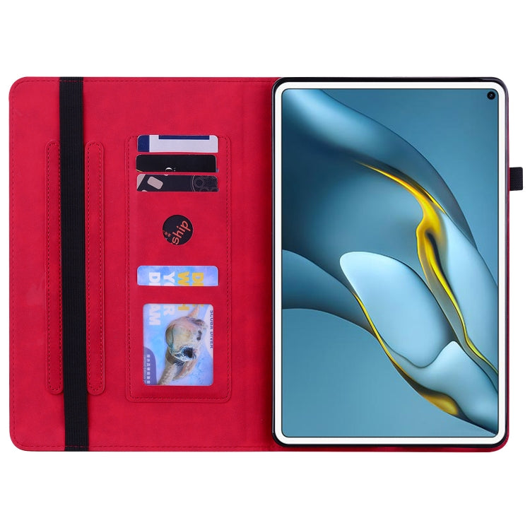 For Huawei MatePad Pro 10.8 2021 / 2018 Skin Feel Solid Color Zipper Leather Tablet Case
