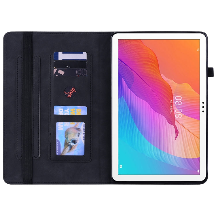For Huawei MatePad T 10s/Enjoy Tablet 2 Skin Feel Solid Color Zipper Leather Tablet Case