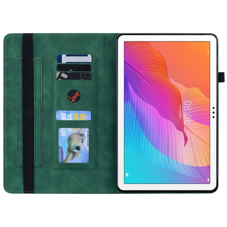For Huawei MatePad T 10s/Enjoy Tablet 2 Skin Feel Solid Color Zipper Leather Tablet Case