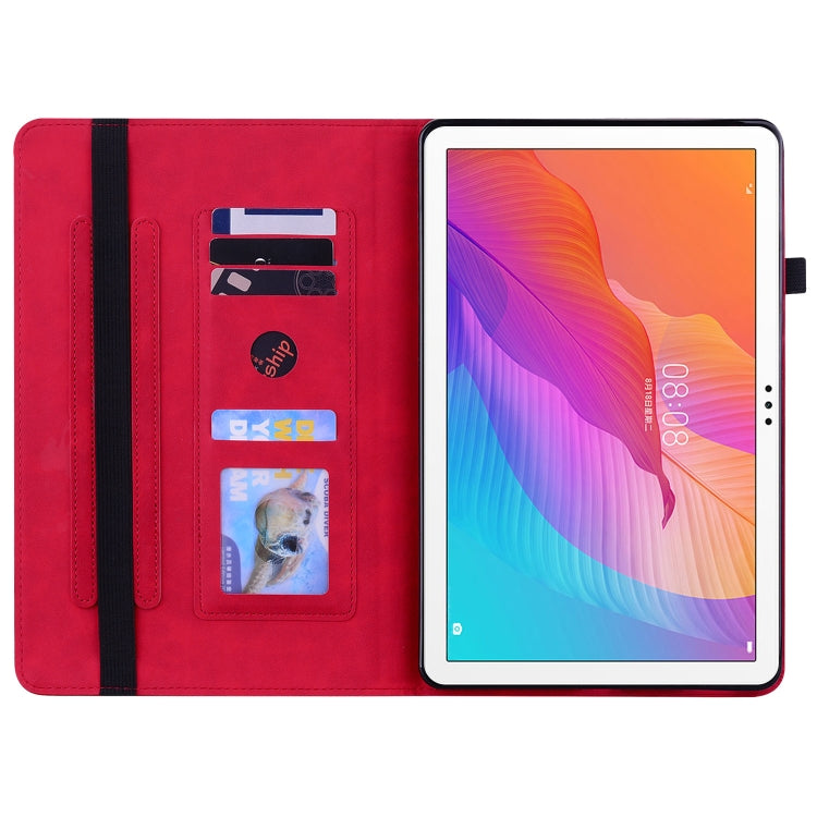 For Huawei MatePad T 10s/Enjoy Tablet 2 Skin Feel Solid Color Zipper Leather Tablet Case