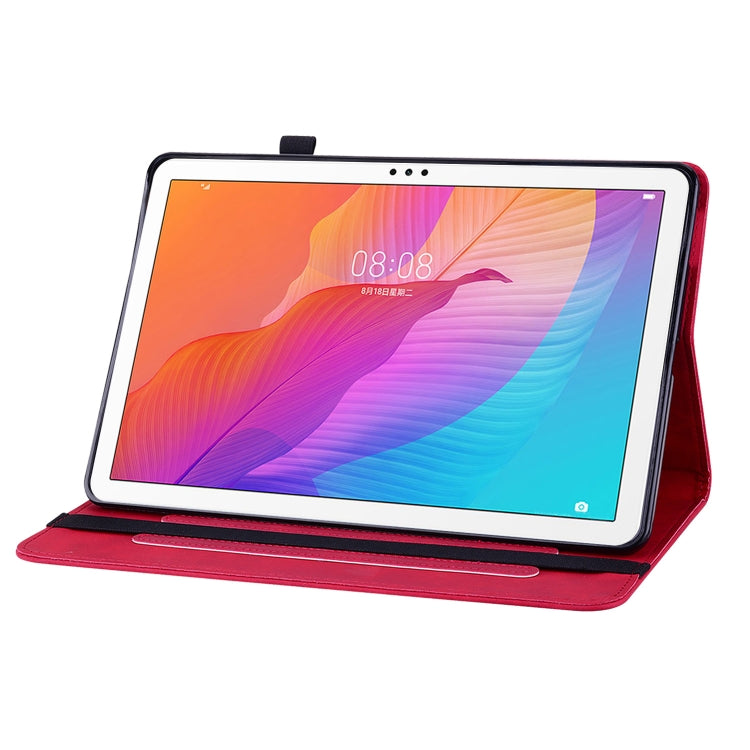 For Huawei MatePad T 10s/Enjoy Tablet 2 Skin Feel Solid Color Zipper Leather Tablet Case