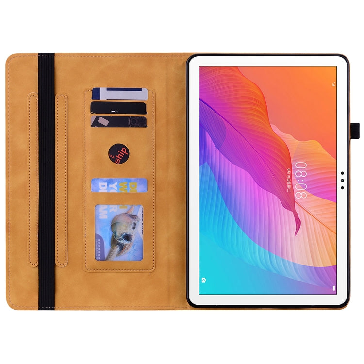 For Huawei MatePad T 10s/Enjoy Tablet 2 Skin Feel Solid Color Zipper Leather Tablet Case