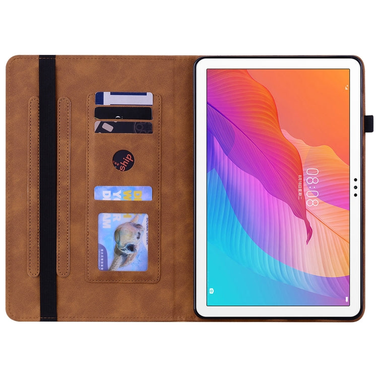 For Huawei MatePad T 10s/Enjoy Tablet 2 Skin Feel Solid Color Zipper Leather Tablet Case