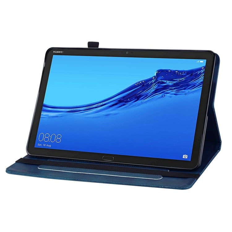 For Huawei MediaPad M5 Lite 10.1 Skin Feel Solid Color Zipper Leather Tablet Case