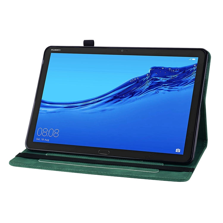 For Huawei MediaPad M5 Lite 10.1 Skin Feel Solid Color Zipper Leather Tablet Case