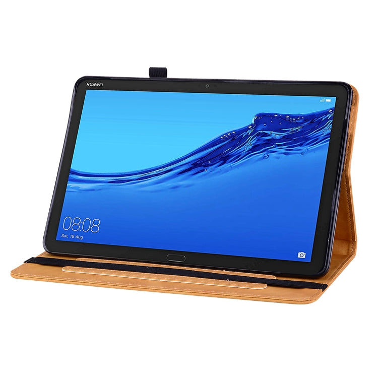For Huawei MediaPad M5 Lite 10.1 Skin Feel Solid Color Zipper Leather Tablet Case