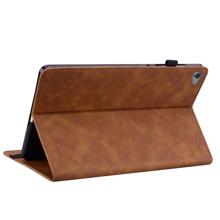For Huawei MediaPad M5 Lite 10.1 Skin Feel Solid Color Zipper Leather Tablet Case