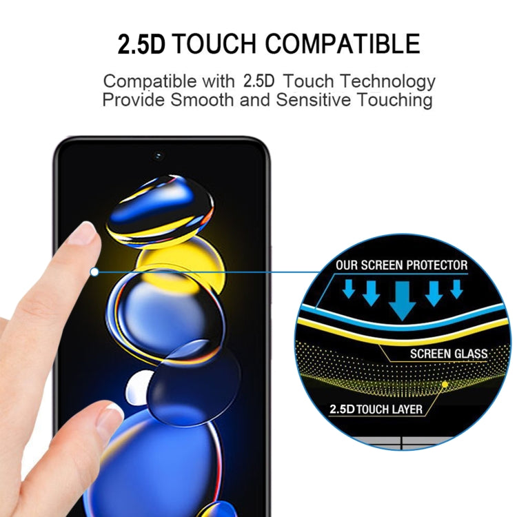 25 PCS Full Glue Cover Screen Protector Tempered Glass Film For Xiaomi Redmi Note 11T Pro/11T Pro+/11T Pro+ Astro Boy Limited Edition/Poco X4 GT