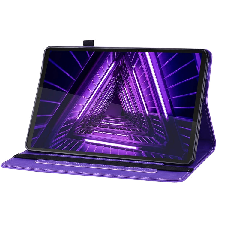 For Lenovo Tab K10 Skin Feel Solid Color Zipper Leather Tablet Case