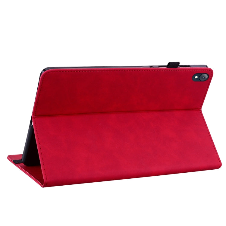 For Lenovo Tab K10 Skin Feel Solid Color Zipper Leather Tablet Case