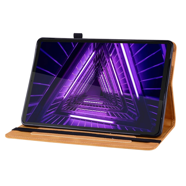 For Lenovo Tab K10 Skin Feel Solid Color Zipper Leather Tablet Case