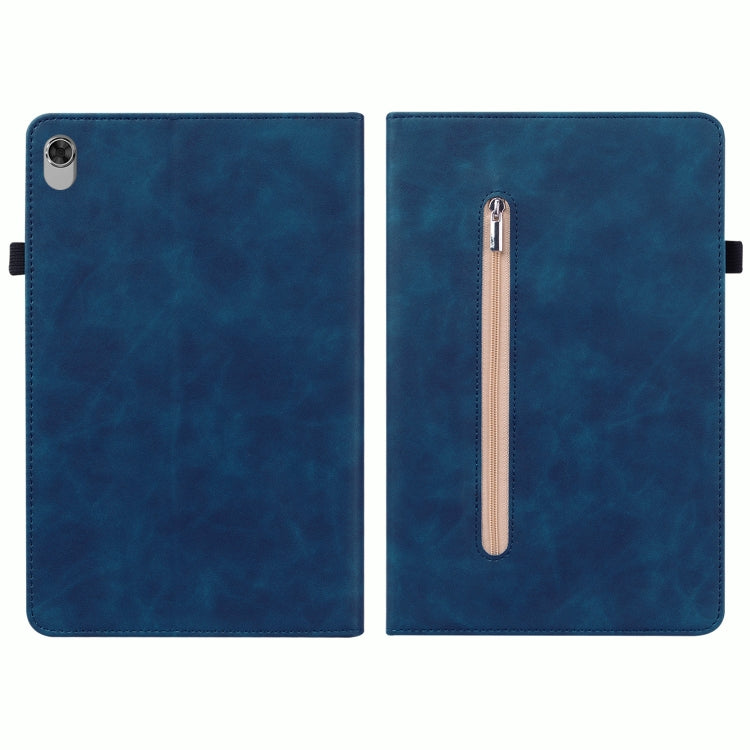 For Lenovo Tab M10 Plus 10.3 Skin Feel Solid Color Zipper Leather Tablet Case