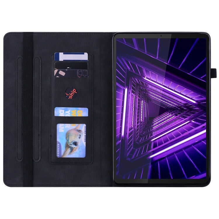 For Lenovo Tab M10 Plus 10.3 Skin Feel Solid Color Zipper Leather Tablet Case