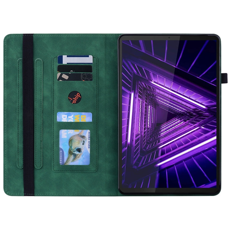For Lenovo Tab M10 Plus 10.3 Skin Feel Solid Color Zipper Leather Tablet Case
