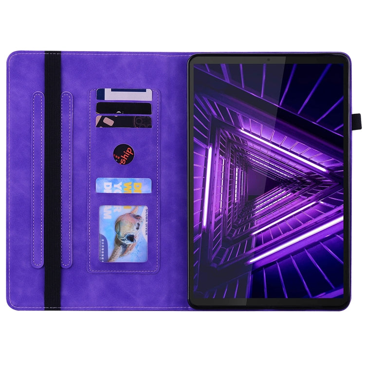 For Lenovo Tab M10 Plus 10.3 Skin Feel Solid Color Zipper Leather Tablet Case