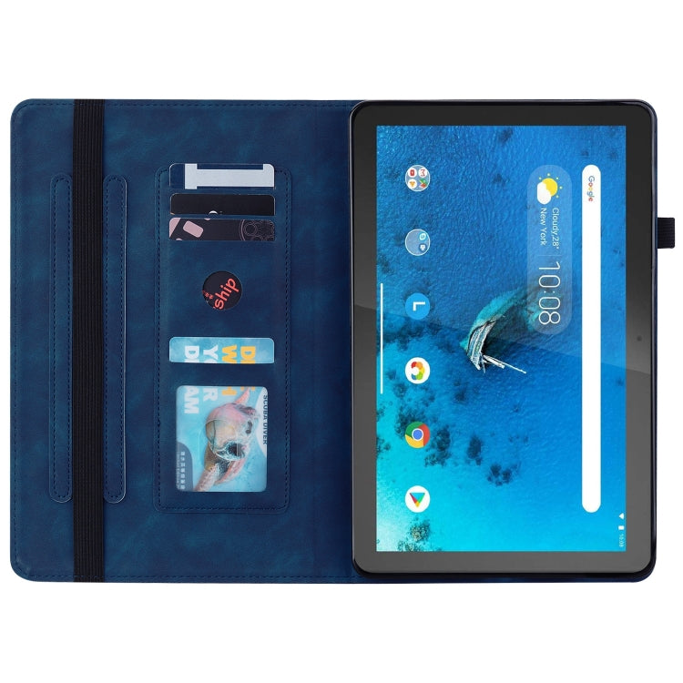 For Lenovo Tab M10 TB-X605 Skin Feel Solid Color Zipper Leather Tablet Case