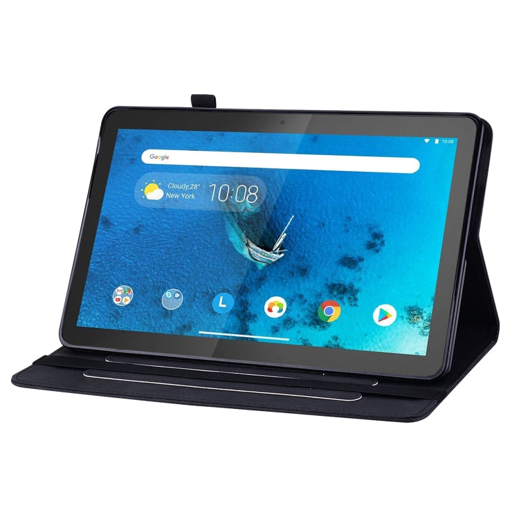 For Lenovo Tab M10 TB-X605 Skin Feel Solid Color Zipper Leather Tablet Case