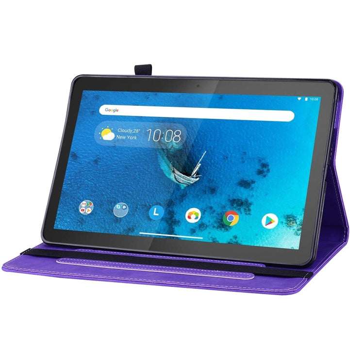 For Lenovo Tab M10 TB-X605 Skin Feel Solid Color Zipper Leather Tablet Case